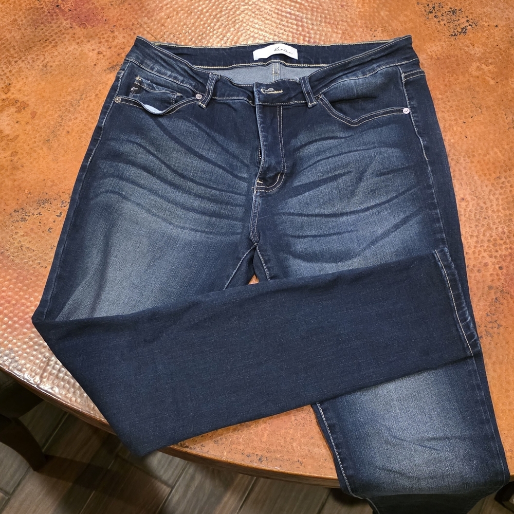 KanCan Deep Indigo Women's Skinny Jeans.